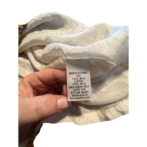 Trina Turk Dress Silk Toucan Obon Zebra Paisley Size 4 - Picture 5 of 5